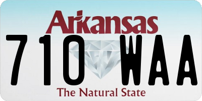 AR license plate 710WAA