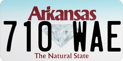 AR license plate 710WAE