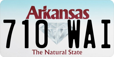 AR license plate 710WAI