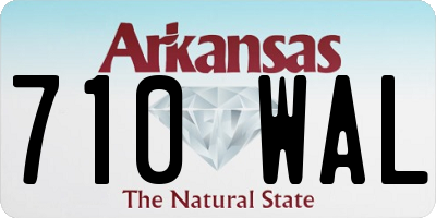 AR license plate 710WAL