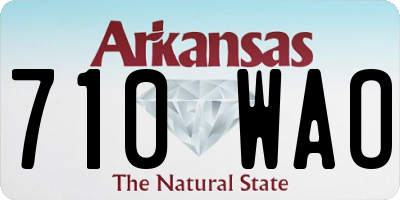 AR license plate 710WAO