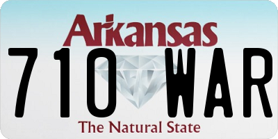 AR license plate 710WAR