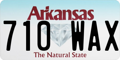 AR license plate 710WAX