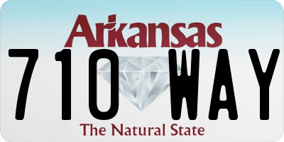 AR license plate 710WAY