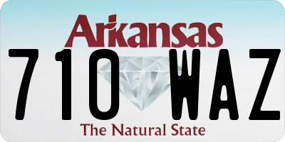 AR license plate 710WAZ