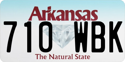 AR license plate 710WBK