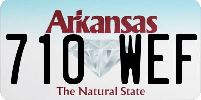 AR license plate 710WEF