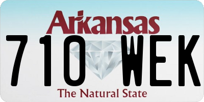 AR license plate 710WEK