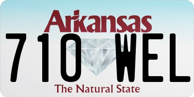AR license plate 710WEL