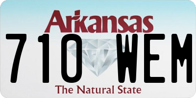 AR license plate 710WEM