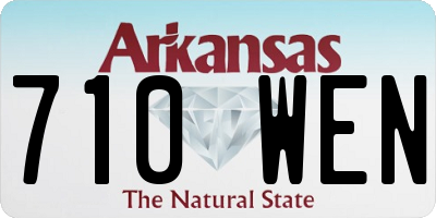 AR license plate 710WEN