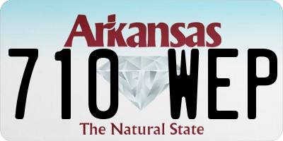 AR license plate 710WEP