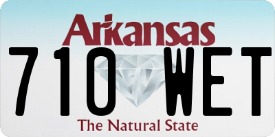 AR license plate 710WET