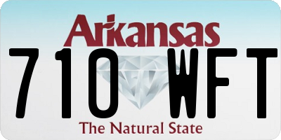 AR license plate 710WFT