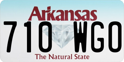 AR license plate 710WGO