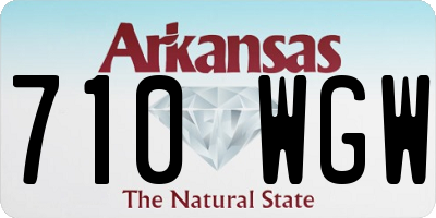 AR license plate 710WGW