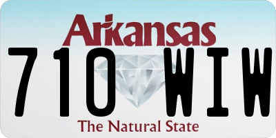 AR license plate 710WIW