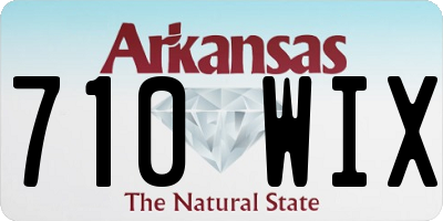 AR license plate 710WIX