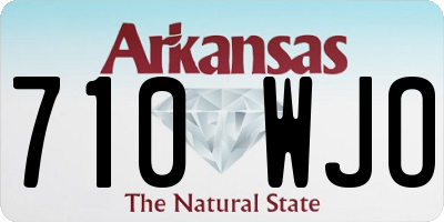AR license plate 710WJO