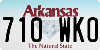 AR license plate 710WKO