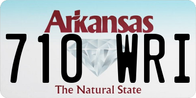 AR license plate 710WRI