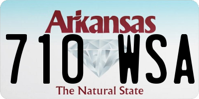 AR license plate 710WSA