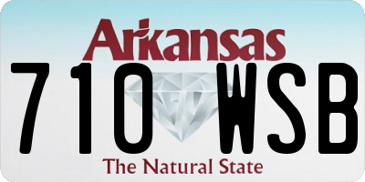AR license plate 710WSB