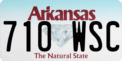 AR license plate 710WSC