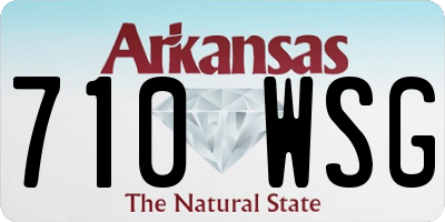 AR license plate 710WSG