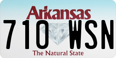 AR license plate 710WSN