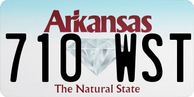 AR license plate 710WST