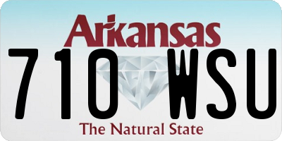 AR license plate 710WSU