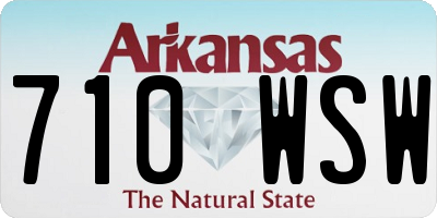 AR license plate 710WSW