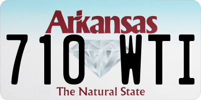 AR license plate 710WTI