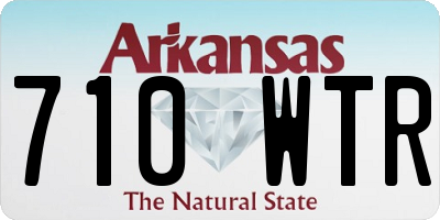 AR license plate 710WTR