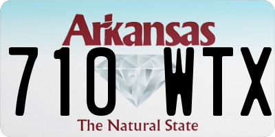 AR license plate 710WTX