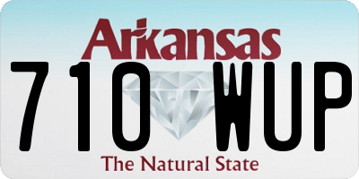 AR license plate 710WUP