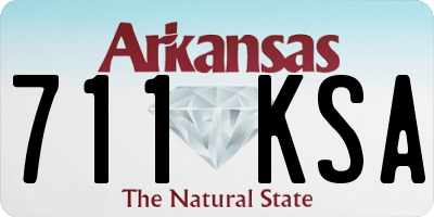 AR license plate 711KSA