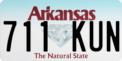 AR license plate 711KUN