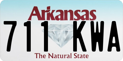 AR license plate 711KWA