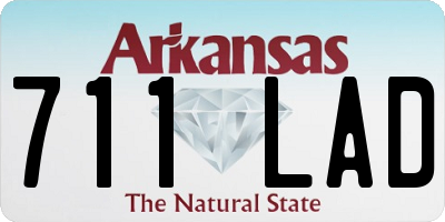 AR license plate 711LAD