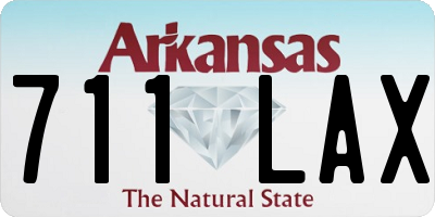 AR license plate 711LAX