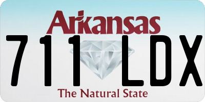 AR license plate 711LDX