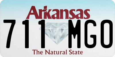 AR license plate 711MGO