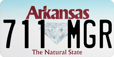 AR license plate 711MGR