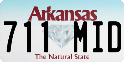 AR license plate 711MID