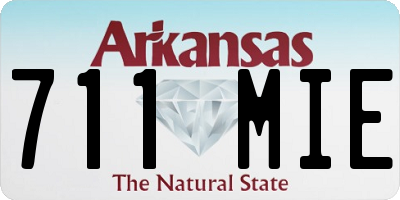 AR license plate 711MIE