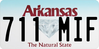 AR license plate 711MIF