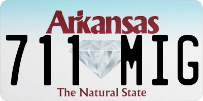 AR license plate 711MIG