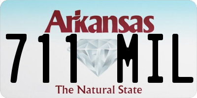 AR license plate 711MIL
